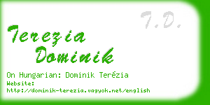 terezia dominik business card