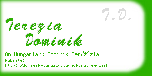 terezia dominik business card